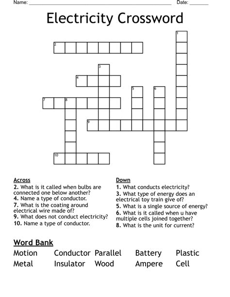 a metal string that brings electricity to your house|Solved: crossword 1 2 M05 ACROSS 1. What turns electricity on .